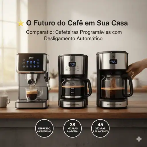 3 Melhores Cafeteiras Programáveis com Desligamento Automático