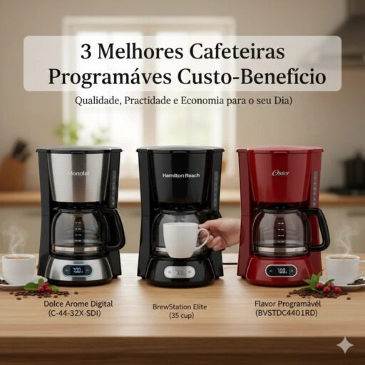 3 Melhores Cafeteiras Programáveis Custo-Benefício